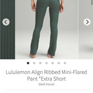 Lululemon align ribbed mini flare pant extra short